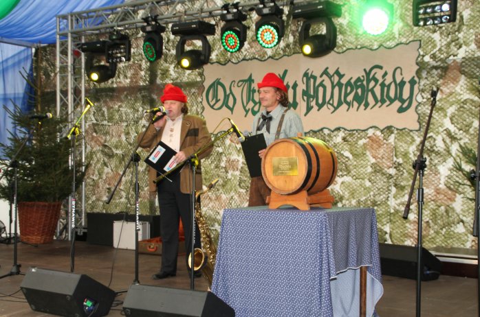 Prowadzący Andrzej Miś i Marek Biesiadny